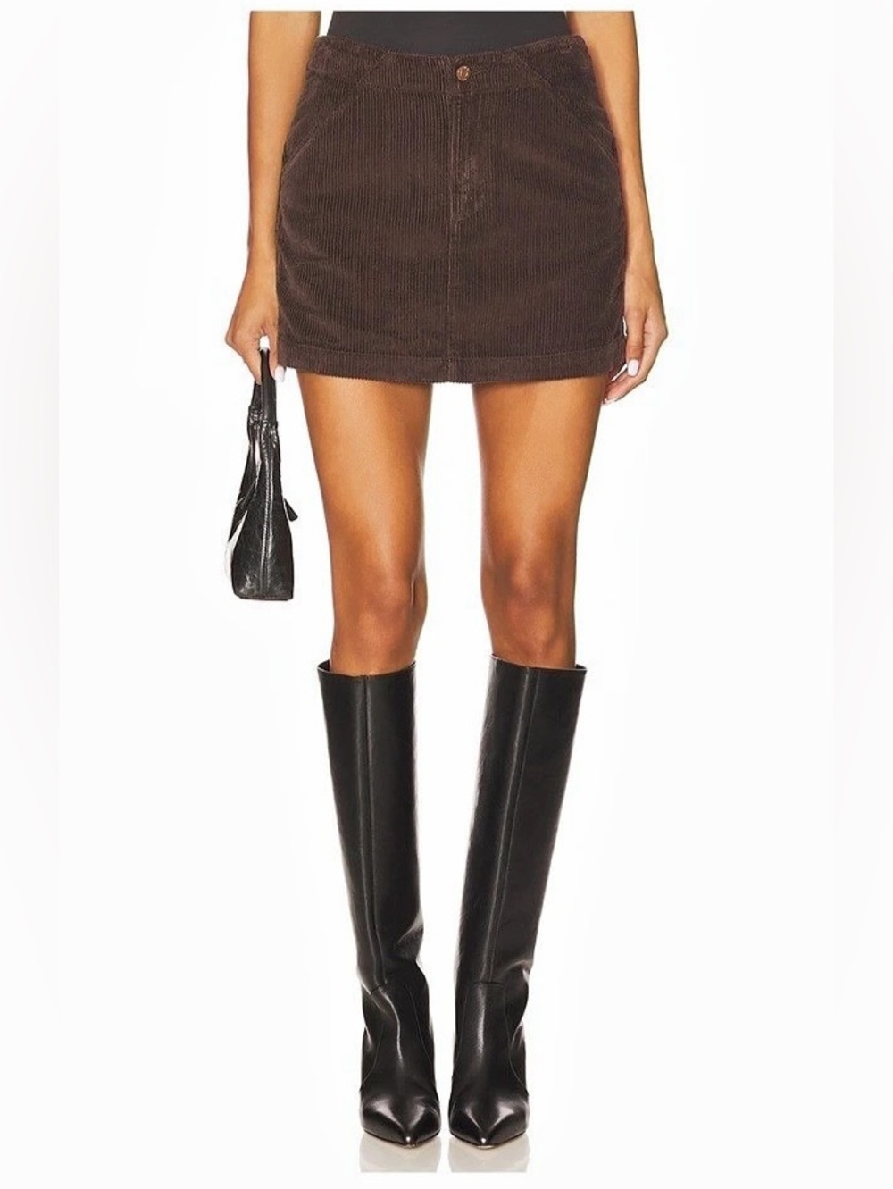 NWT Pistola Uma High Rise Mini Skirt Corduroy Mini Skirt in Mocha